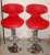 Tabouret de bar rouge à mémoire de forme.JPG