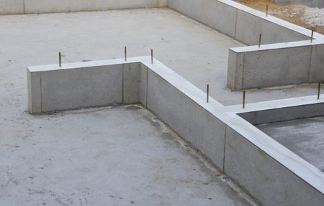 Travaux de fondation pour la construction de logements
