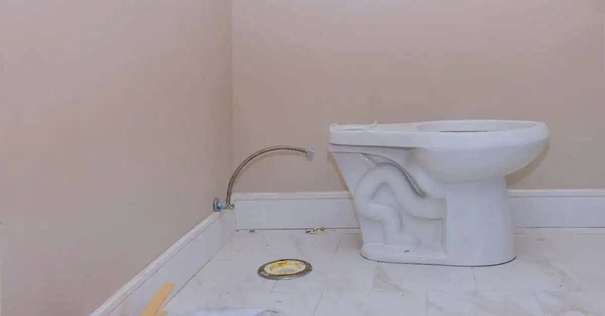 Installation d'un siège de WC dans la salle de bains