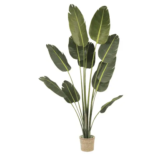 Une grande plante verte artificielle d'une hauteur de 185 cm