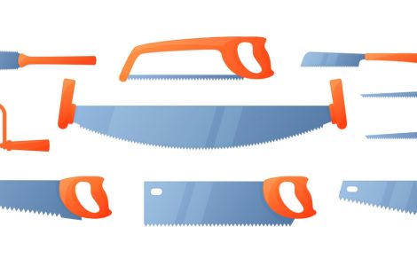 Illustration de différents modèles de scie à main