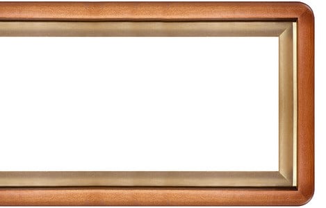 Cadre panoramique en bois pour tableaux ou photos, sur fond blanc