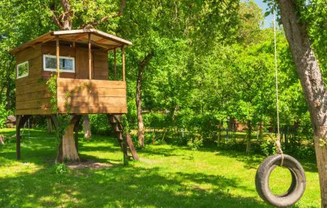 Une cabane de jardin construit sur un arbre