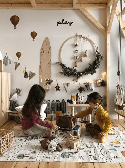 Un joli tapis de jeux en coton pour décorer et amuser les enfants