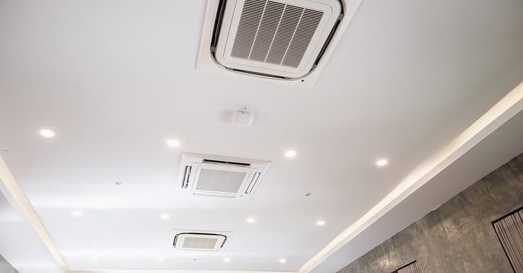 Système de climatisation encastré au plafond