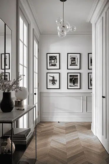 Couloir Blanc Porte Noir