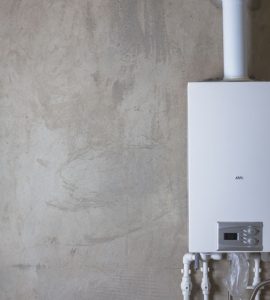 Une chaudière à gaz installée au mur