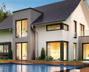 Maison en A avec terrasse et piscine