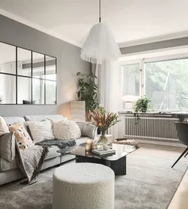 beau salon à la décoration épurée