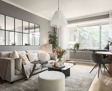 beau salon à la décoration épurée
