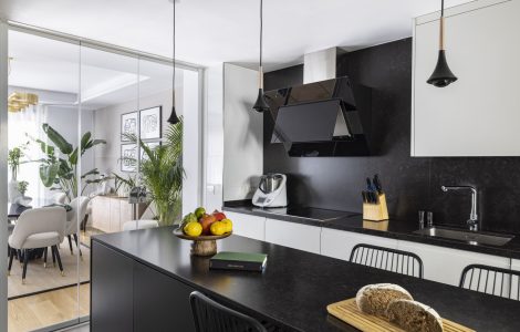 grande cuisine noire moderne