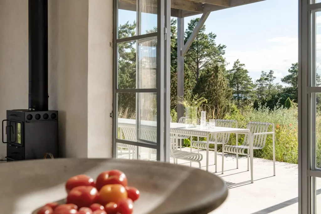 espace repas à l'extérieur