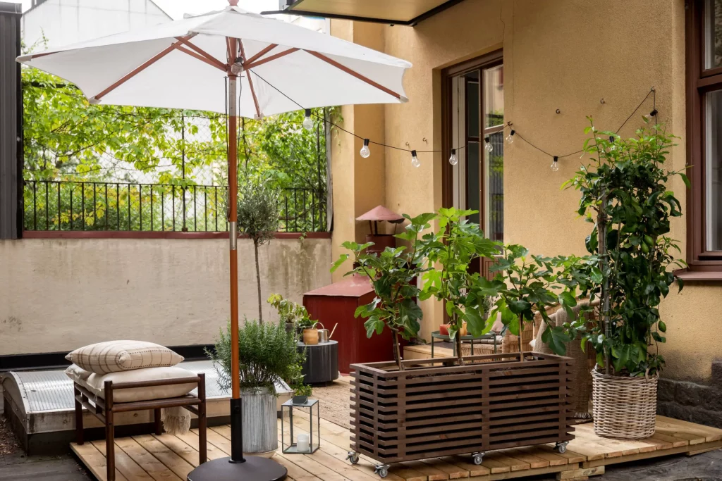 Une terrasse lumineuse