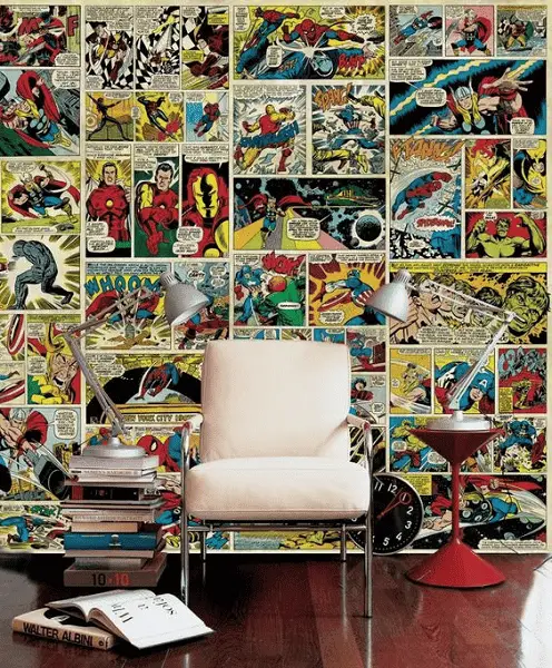 Une chambre tapissée de comics