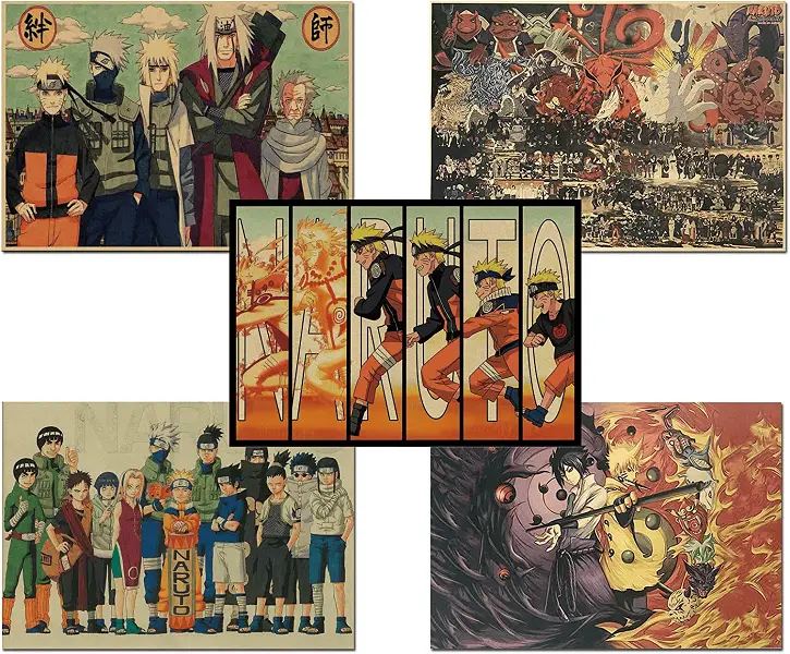 Des posters vintage Naruto