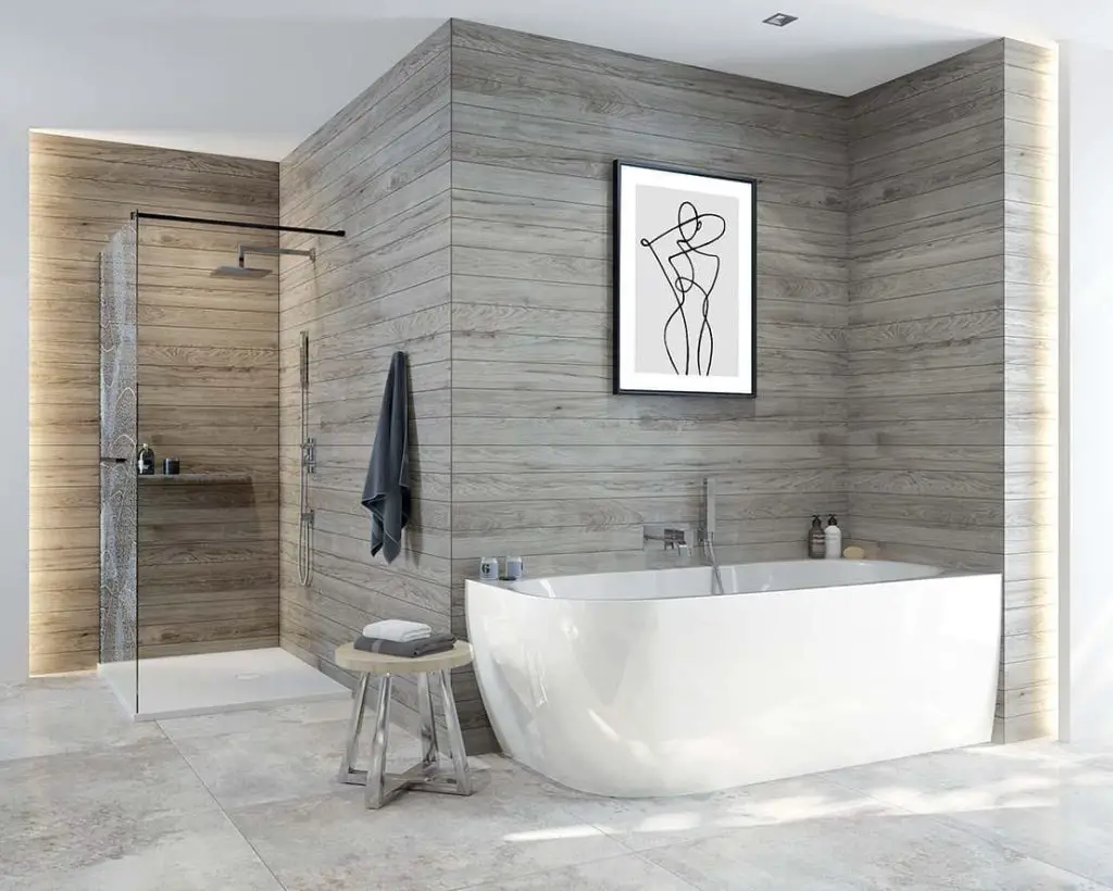 baignoire îlot dans salle de bains façon spa