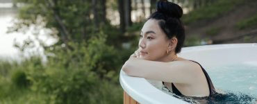 spa extérieur sur une terrasse